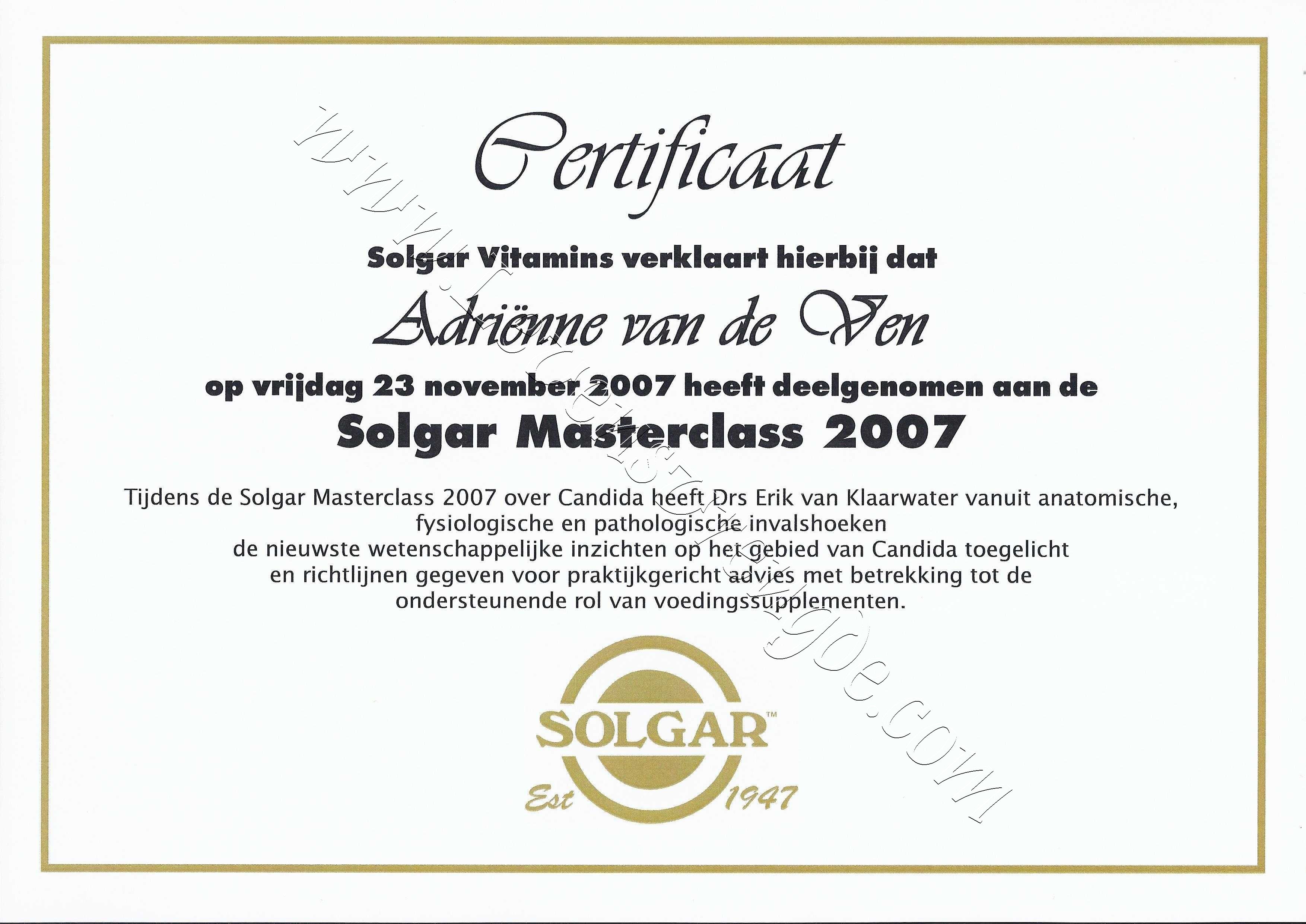 Solgar MasterClass - Candida